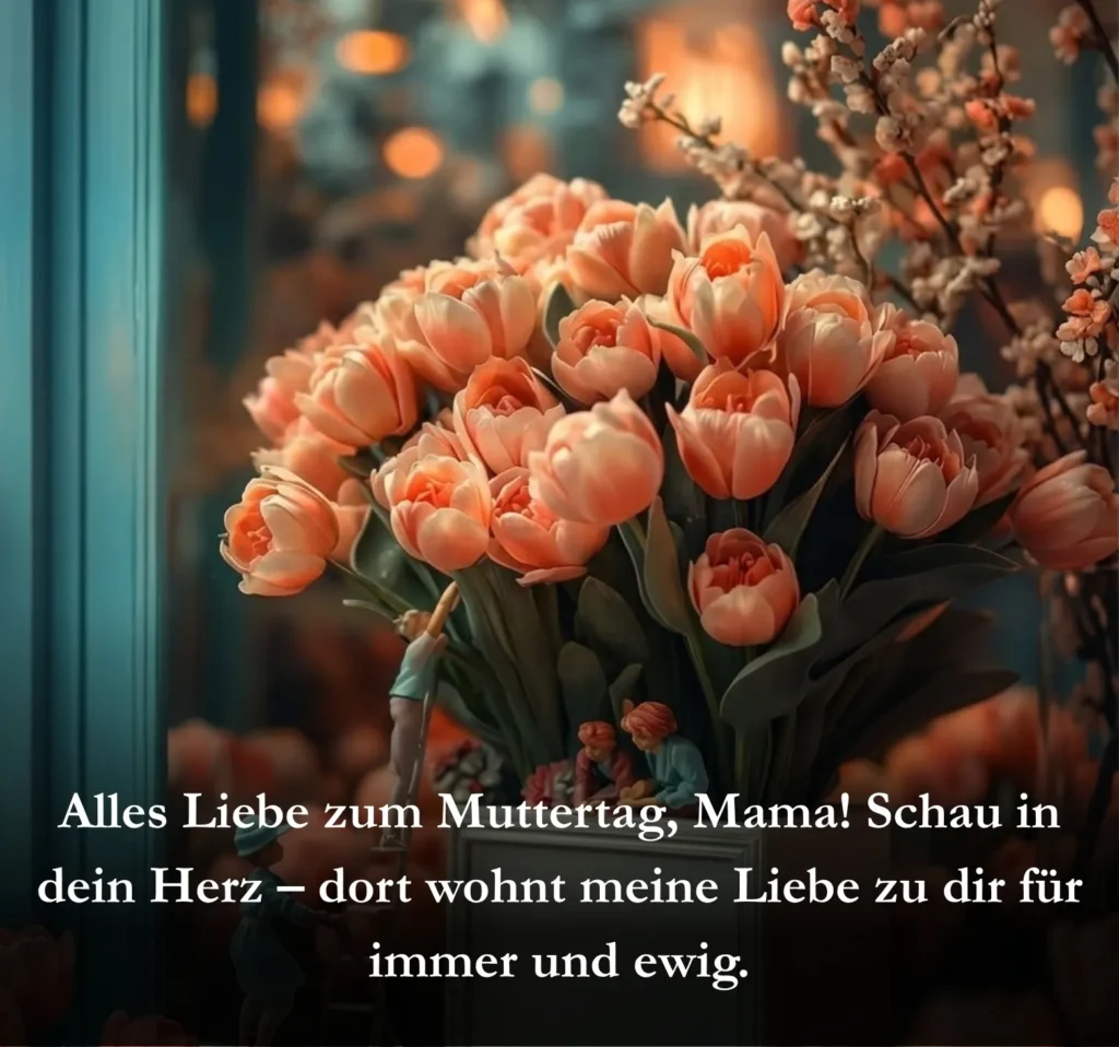 Alles Liebe zum Muttertag, Mama! Schau in dein Herz – dort wohnt meine Liebe zu dir für immer und ewig.