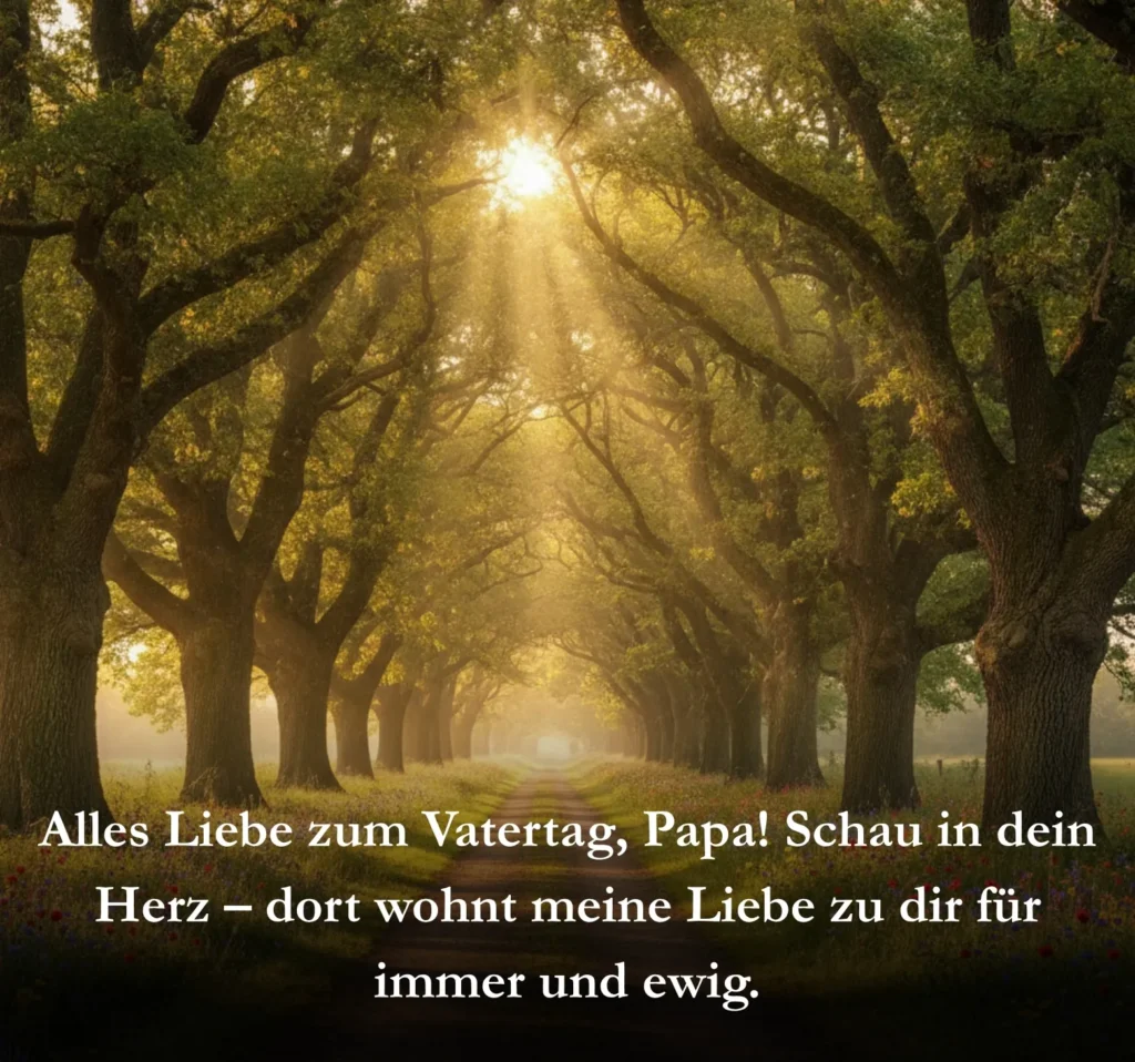 Alles Liebe zum Vatertag, Papa! Schau in dein Herz – dort wohnt meine Liebe zu dir für immer und ewig.