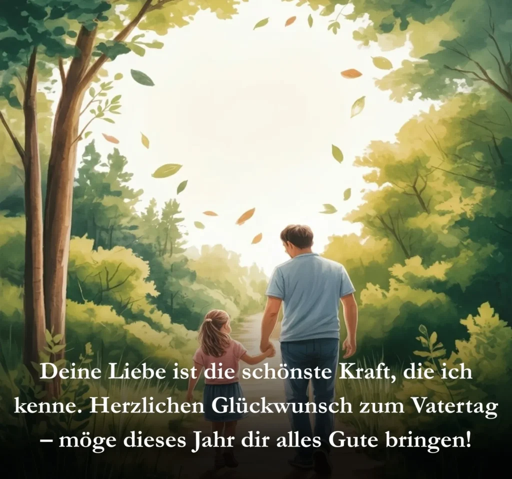 Deine Liebe ist die schönste Kraft, die ich kenne. Herzlichen Glückwunsch zum Vatertag – möge dieses Jahr dir alles Gute bringen!