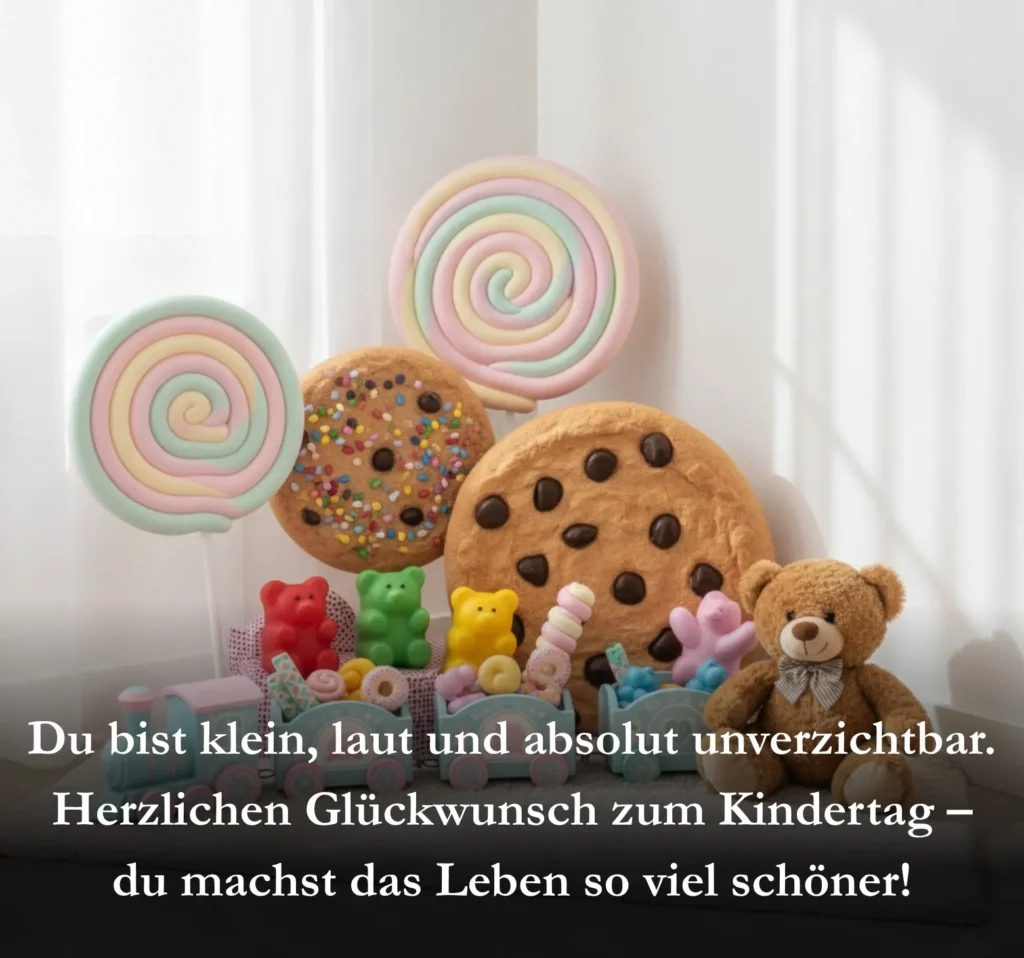 Du bist klein, laut und absolut unverzichtbar. Herzlichen Glückwunsch zum Kindertag – du machst das Leben so viel schöner!