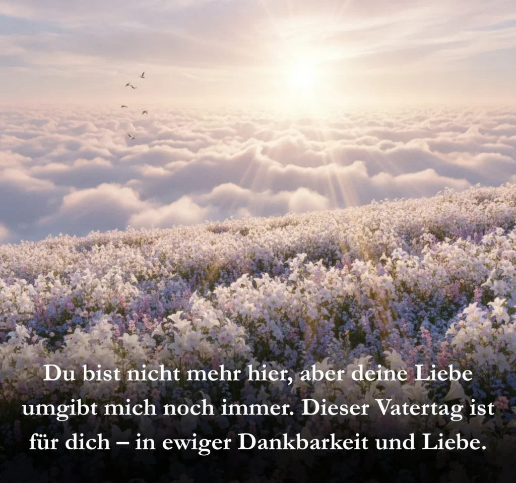 Du bist nicht mehr hier, aber deine Liebe umgibt mich noch immer. Dieser Vatertag ist für dich – in ewiger Dankbarkeit und Liebe.