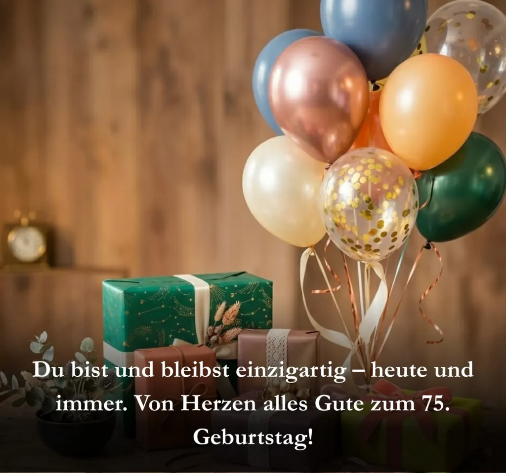 Du bist und bleibst einzigartig – heute und immer. Von Herzen alles Gute zum 75. Geburtstag!