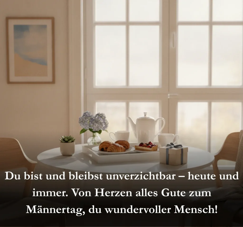 Du bist und bleibst unverzichtbar – heute und immer. Von Herzen alles Gute zum Männertag, du wundervoller Mensch!
