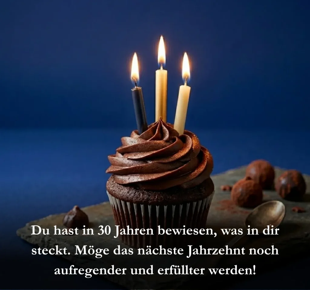 Du hast in 30 Jahren bewiesen, was in dir steckt. Möge das nächste Jahrzehnt noch aufregender und erfüllter werden!