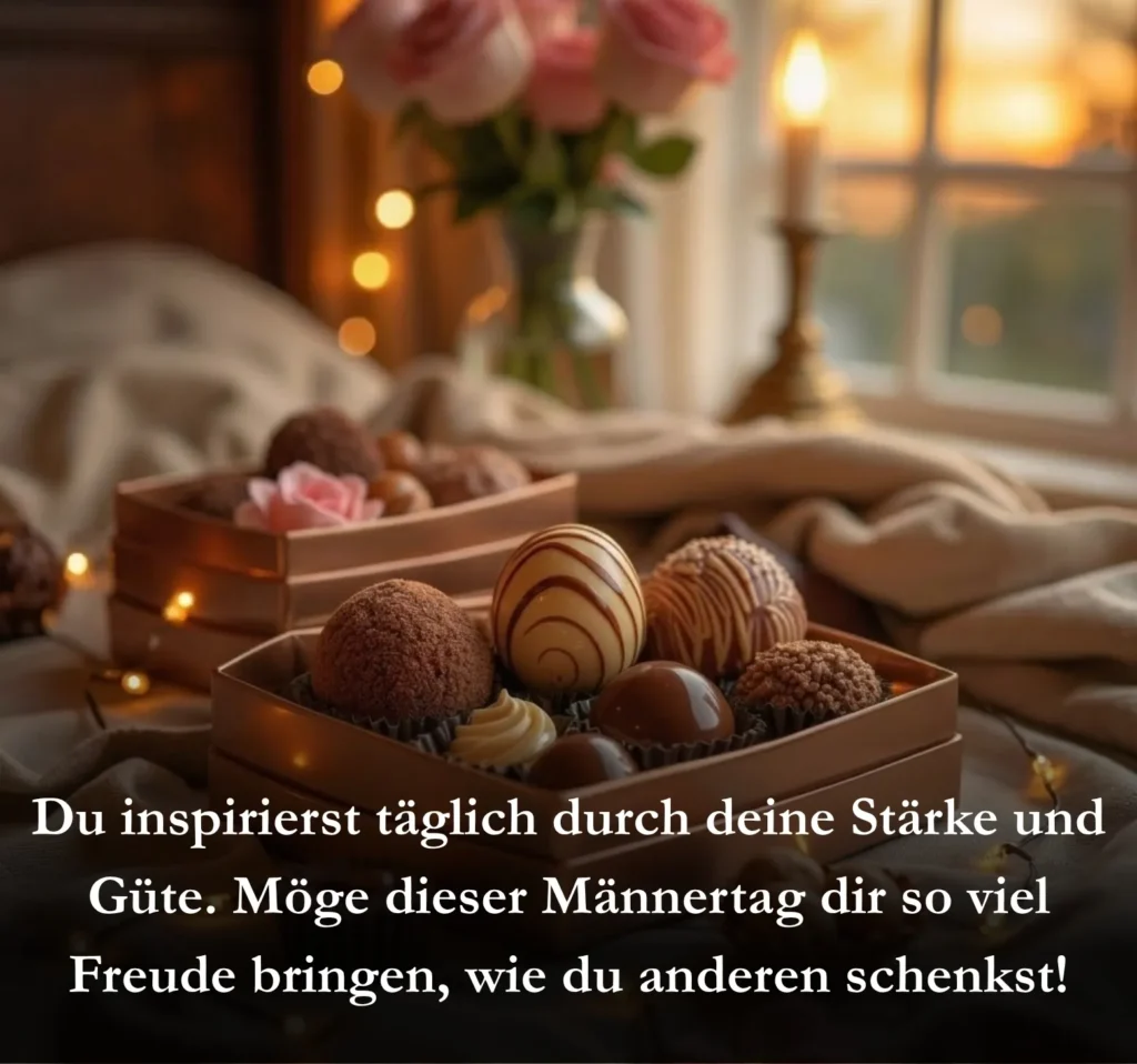 Du inspirierst täglich durch deine Stärke und Güte. Möge dieser Männertag dir so viel Freude bringen, wie du anderen schenkst!