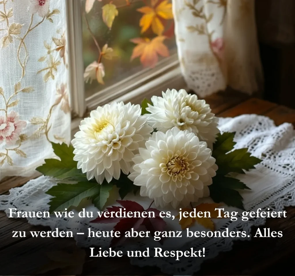 Frauen wie du verdienen es, jeden Tag gefeiert zu werden – heute aber ganz besonders. Alles Liebe und Respekt!