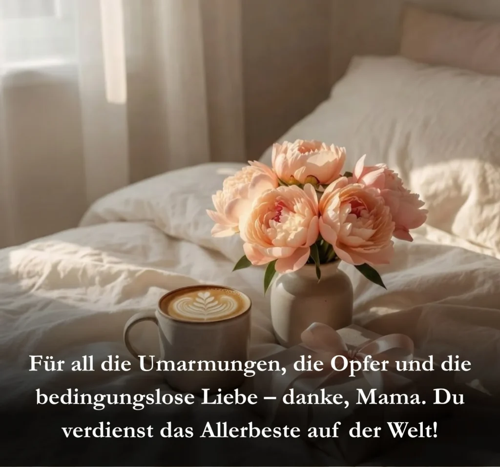 Für all die Umarmungen, die Opfer und die bedingungslose Liebe – danke, Mama. Du verdienst das Allerbeste auf der Welt!