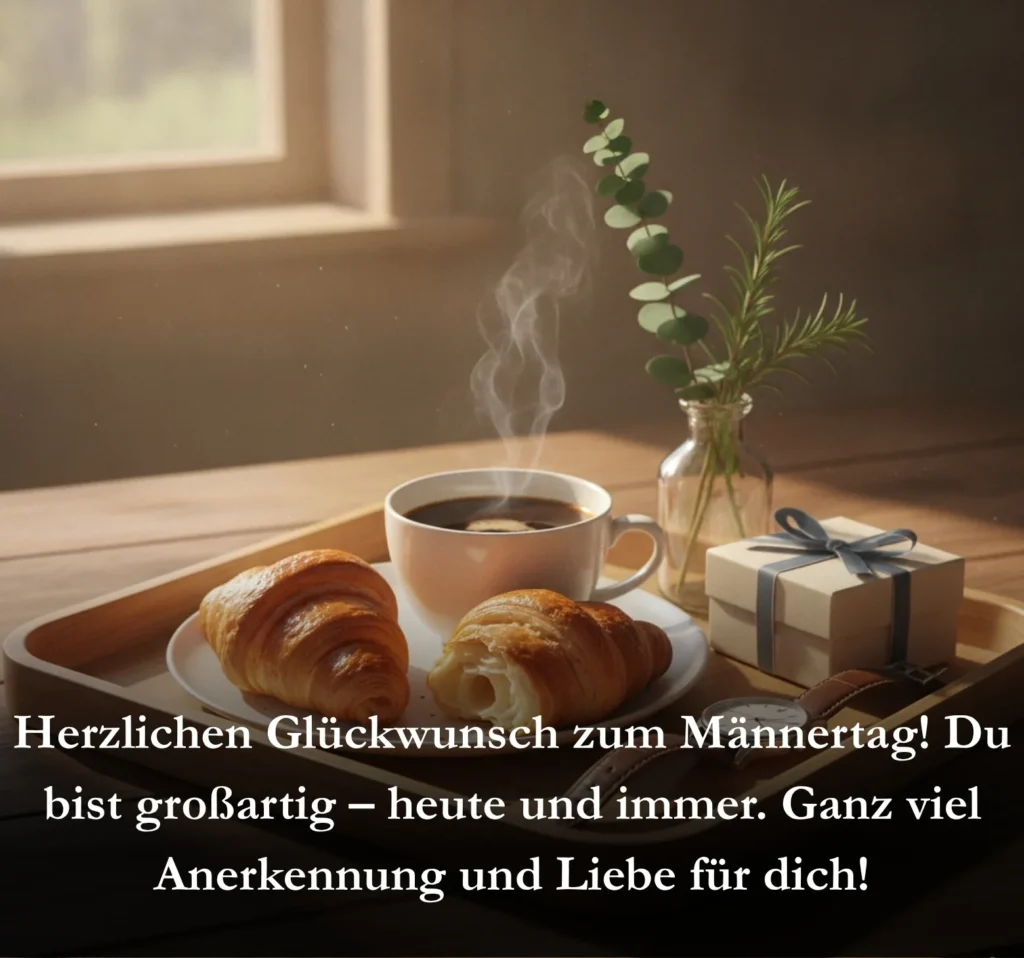 Herzlichen Glückwunsch zum Männertag! Du bist großartig – heute und immer. Ganz viel Anerkennung und Liebe für dich!