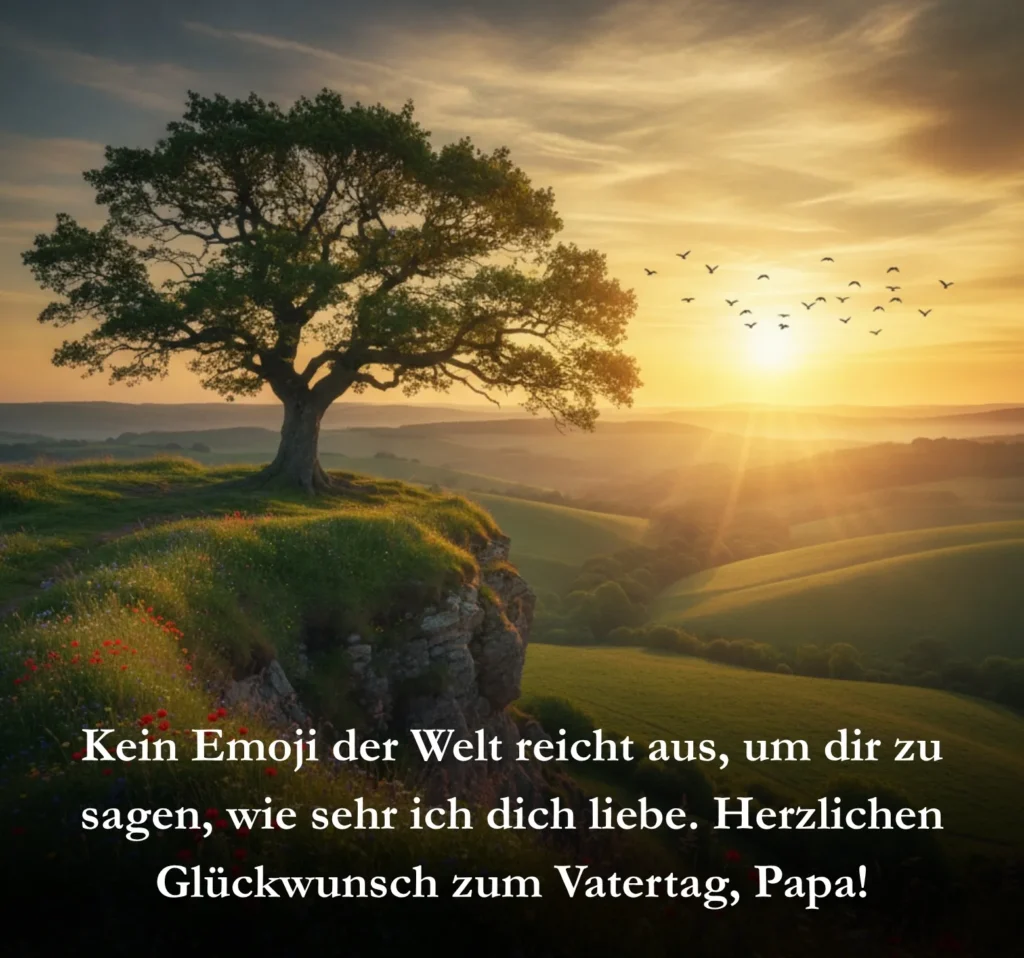 Kein Emoji der Welt reicht aus, um dir zu sagen, wie sehr ich dich liebe. Herzlichen Glückwunsch zum Vatertag, Papa!