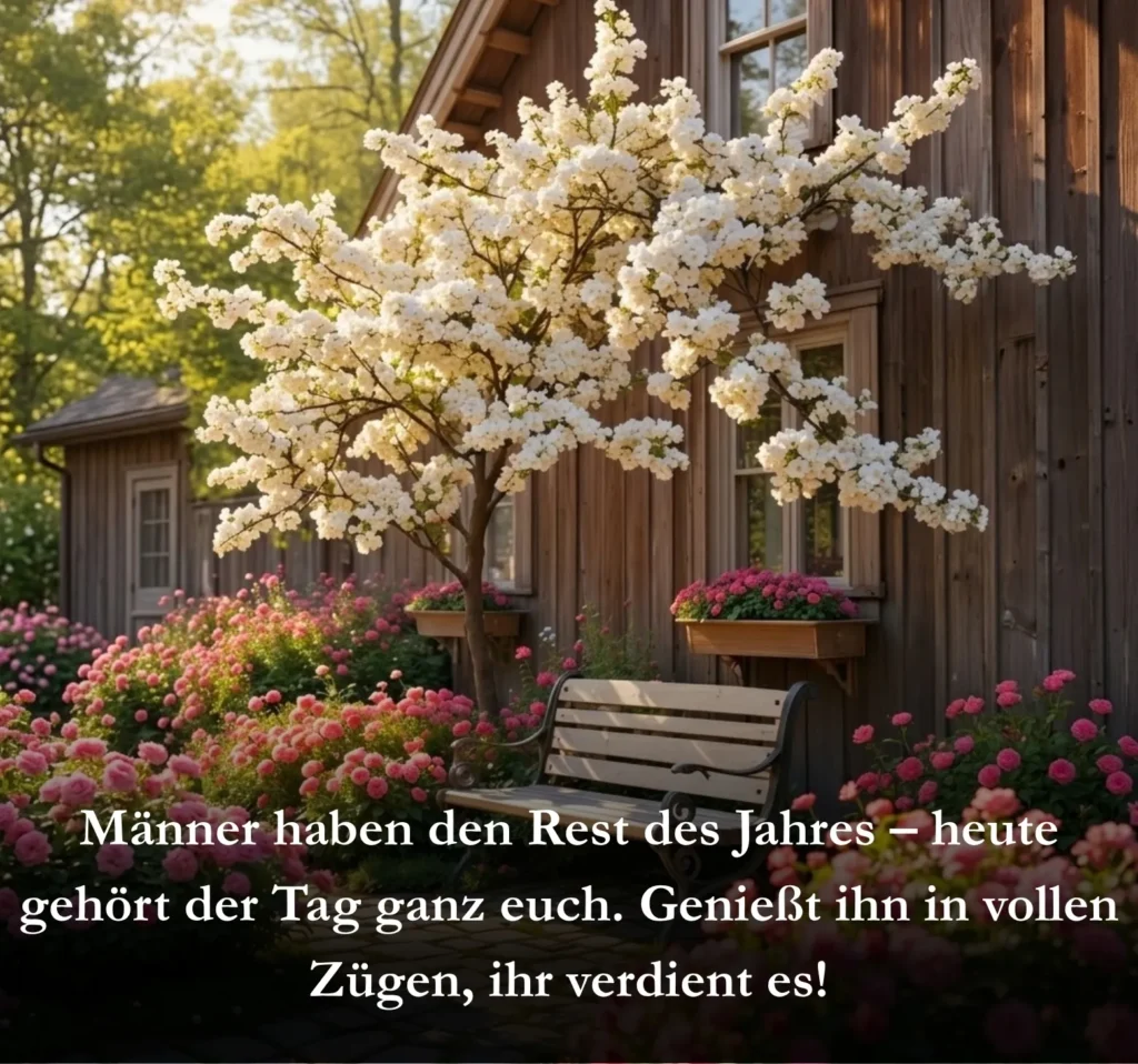 Männer haben den Rest des Jahres – heute gehört der Tag ganz euch. Genießt ihn in vollen Zügen, ihr verdient es!
