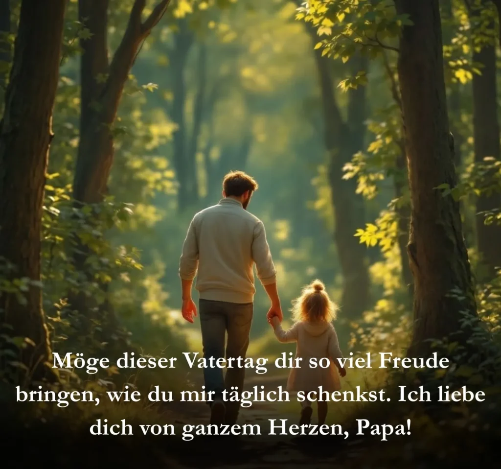 Möge dieser Vatertag dir so viel Freude bringen, wie du mir täglich schenkst. Ich liebe dich von ganzem Herzen, Papa!